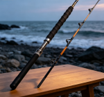 Carbon Fiber Surf Rod with Split EVA Grip – 2-Piece Long-Casting Design