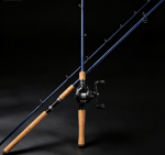 Dark Blue 2-Piece Carbon Fiber Spinning Lure Rod & Reel Set with Cork Grip - Image 2