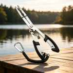 Long-Nose Stainless Steel Fishing Hook-Removal Pliers with Anti-Loss Lanyard