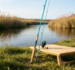 2-Piece Carbon Fiber Spinning Lure Rod Set with Solid Wood Handle – Portable & Detachable - Image 2