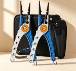 Blue & Silver CNC-Machined Aluminum Alloy Lure Pliers – 2-Piece Set with Storage Bag - Image 2