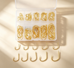 Gold-Plated Ringed Fishing Hook Set (Anti-Rust) – Multi-Size Freshwater Hooks