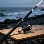 White Carbon Fiber Long-Casting Spinning Rod & Reel Combo (Black EVA Grip) – Suitable for Inshore, Lake, and Reservoir Fishing