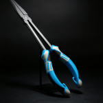 Long-Nose Fishing Pliers with Extended Handle – Blue & White Non-Slip Grip
